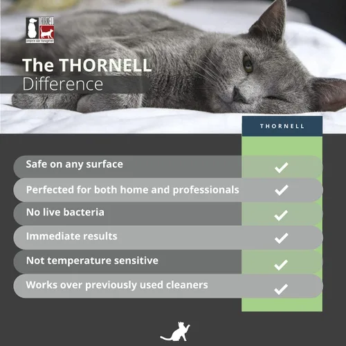 Miniatura 5 de THORNELL Cat Odor-Off Concentrado Eliminador de Olor de Mascotas – Concentrado Eliminador de Olor de Gato para Olor de Orina de Mascotas, Spray