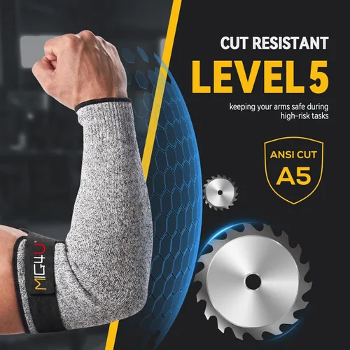 Miniatura 3 de MIG4U Mangas resistentes a cortes, protectores de brazo de protección de seguridad para hombres y mujeres, trabajo de patio, construcción, granja