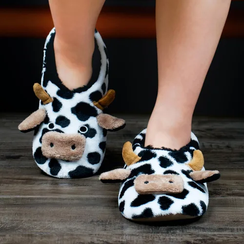 Miniatura 2 de cosyone1997 Lindas pantuflas de animales para niños, niñas y mujeres, calcetines de casa mullidos con suela antideslizante suave, regalos únicos