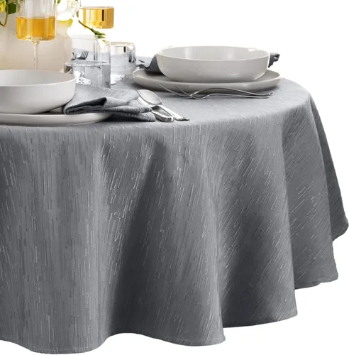 Miniatura 21 de Elrene Home Fashions - Mantel Continental de textura sólida resistente al agua, manchas y arrugas, 70 pulgadas, redondo, color gris pardo