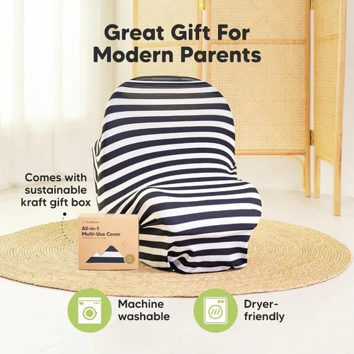 Miniatura 7 de KeaBabies Funda de lactancia, funda de lactancia materna para mujer, toldo para asiento de automóvil para niña, niño, toldo multiusos para asiento