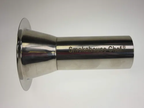Miniatura 3 de Tubo de molinillo de carne de tamaño #32 para llenar bolsas de congelador. Diámetro base de 6 pulgadas. Se adapta a picadoras de carne que tienen 3