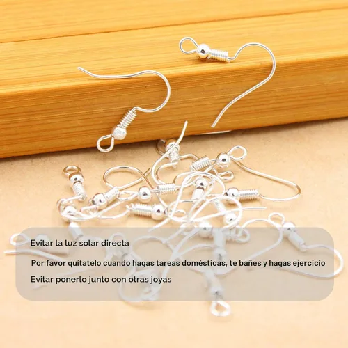 Miniatura 6 de Ganchos chapados en plata de ley 925, 150 piezas/75 pares, ganchos de pez, 500 piezas hipoalergénicas para hacer aretes con anillos de salto