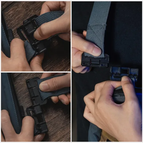 Miniatura 5 de TACTICAL_GEEK TGCodeG5 Hebillas de liberación rápida: sin coser, paquete de 2 hebillas de nailon PA66 para correas de 1,4 pulgadas/1.496 in, sistema