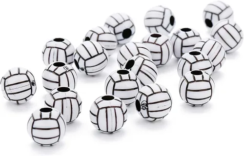 Miniatura 2 de 100 cuentas de voleibol de 0.472 in de cuentas deportivas para poni