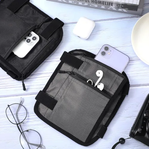 Miniatura 4 de Xuniea Paquete de 2 soportes para teléfono en las piernas, funda antideslizante para teléfono celular con correa ajustable, cartera para hombres