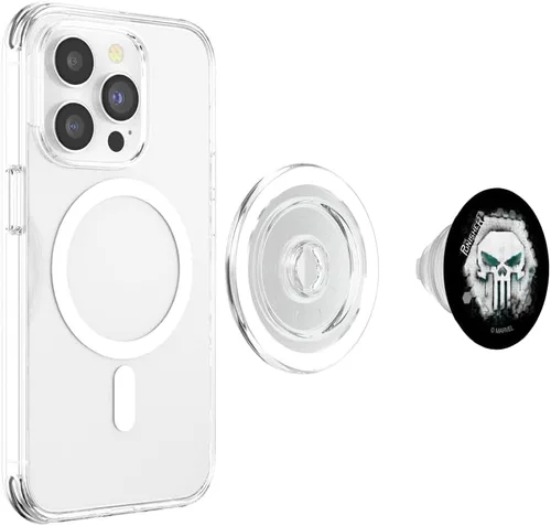Miniatura 4 de Marvel The Punisher Geometric Skull PopSockets MagSafe PopGrip para iPhone