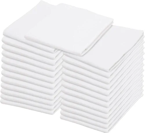 Miniatura 25 de Toallas de saco de harina, toalla de té para manualidades, toalla de cocina, toallas de secado de platos, toalla de algodón en blanco para bordado