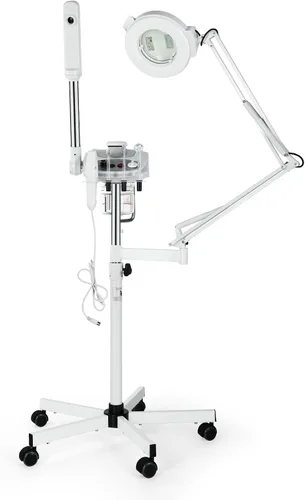 Salonsunny 3 en 1 Profesional Vaporizador facial y lámpara LED de aumento y equipo de spa esteticista de alta frecuencia
