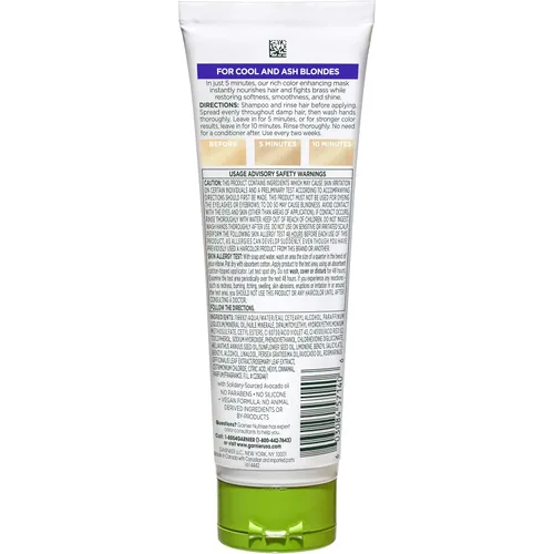 Miniatura 2 de Garnier Nutrisse Color Reviver Mascarilla de color de 5 minutos, rubio frío para cabello teñido para nutrir y combatir el latón