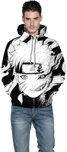 Miniatura 4 de BAIMORE Sudadera con capucha de anime japonés con estampado digital 3D