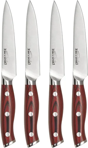 Miniatura 8 de Ergo Chef Crimson Series - Cuchillo de trinchar de 8 pulgadas, acero inoxidable alemán forjado de alto carbono X50CrMoV15, mango G10