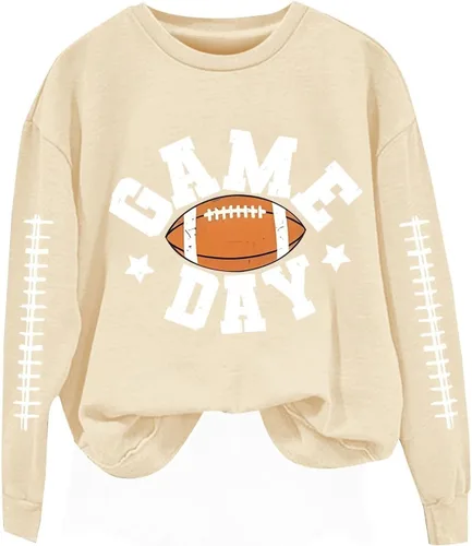 Miniatura 4 de Women's Oversized Sweatshirt, Long Sleeve Sweatshirts Crewneck Printed Pullover Tops, S-3XL