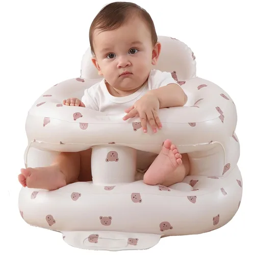 Miniatura 12 de AGITVPS Asiento de bebé inflable mejorado con bandeja para bebés de 3 a 36 meses, asiento de bumbo con bomba de aire integrada con bandeja, silla