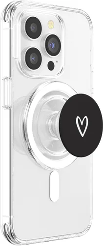 Miniatura 4 de PopSockets MagSafe PopGrip de corazón blanco para iPhone