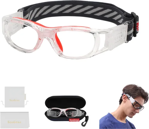 Miniatura 24 de SooGree Sports Glasses - Racquetball Goggles Basketball Football Eye Protective G8033 Marco Negro Almohadilla Gris