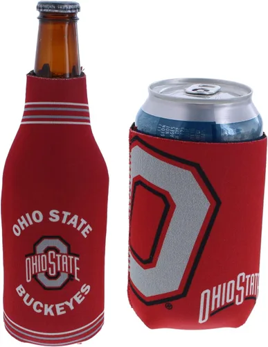 Miniatura 35 de College Team Color Logo Can & Bottle Holder Insulator Beverage Cooler Set