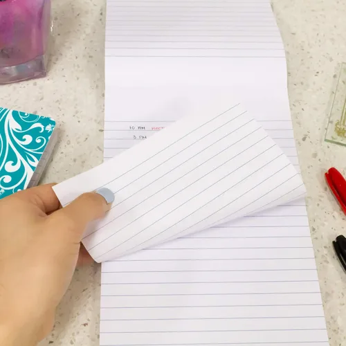 Miniatura 4 de BAZIC Products Bloc de escritura de 100 hojas de 6 x 9 pulgadas, cuaderno rayado de notas a rayas, papel de notas fácil de rasgar para oficina