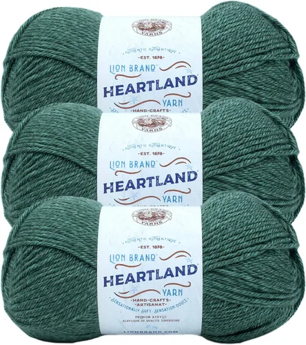 Miniatura 30 de Lion Brand Yarn Heartland Yarn - Hilo multicolor para tejer, tejer y tejer, paquete de 3, color congaree