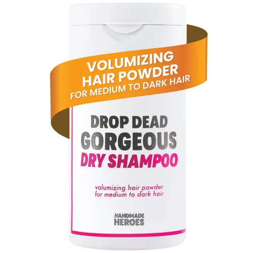Champú seco All Natural vegano. Champú seco Drop Dead Gorgeous en polvo para el pelo oscuro, Talla estándar