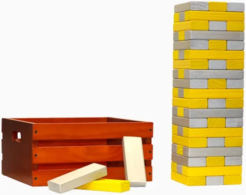 Miniatura 46 de Tailgating Pros Maderas gigantes de primera calidad con caja manchada: ¡elige los colores de tu equipo! Juego gigante para patio al aire libre