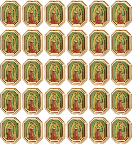 Miniatura 6 de 30 Piezas Cuentas Espaciadoras de Nuestra Señora de Guadalupe San Judas para Bricolaje Rosario Capilla Collar Pulsera Fabricación de Joyas Parte