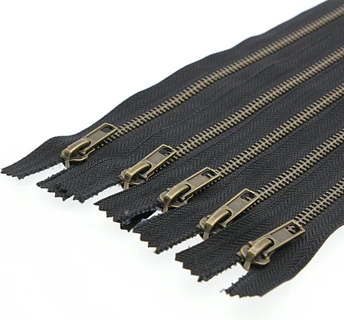 Miniatura 3 de Leekayer 3# Cremalleras de metal negro 9 pulgadas cierre 9.1 in cremallera de latón para coser jeans artesanías bolsa bolsillo paquete de 6