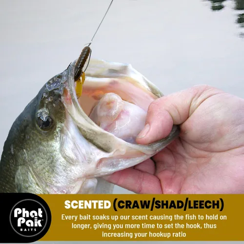 Miniatura 5 de Phat Pak Baits - Beasty Bug Jr Ned Rig Craw Finesse Bass Señuelo de pesca de plástico suave 20ct 2.8" Paquete de variedades