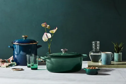 Miniatura 6 de Le Creuset - Olla holandés redonda con tapa de cocina, hecha de hierro fundido esmaltado, 6.75 cuartos de galón, color alcachofa, colección signature