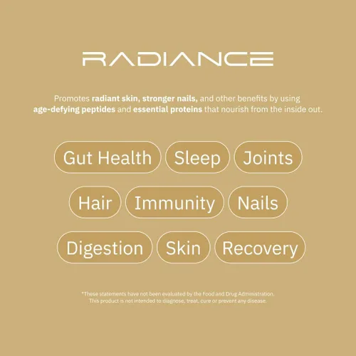Miniatura 5 de Radiance, péptido de colágeno alimentado con pasto y calostro en polvo, apoya la salud intestinal, la digestión, la función inmunológica