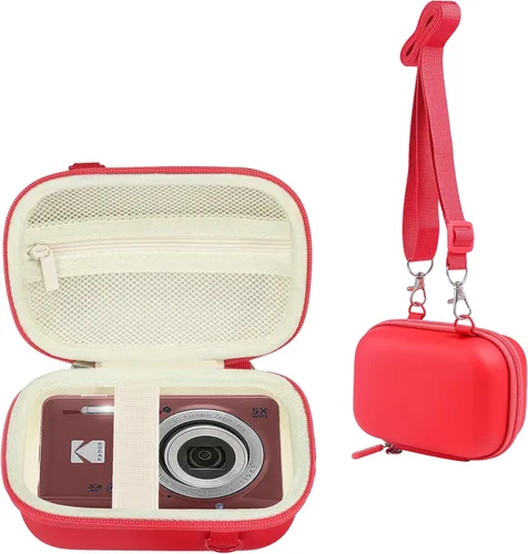 Miniatura 8 de Leayjeen Funda para cámara digital compatible con KODAK FZ55 FZ45 44MP 1080P Point & Shoot, funda protectora dura portátil para adolescentes y Negro