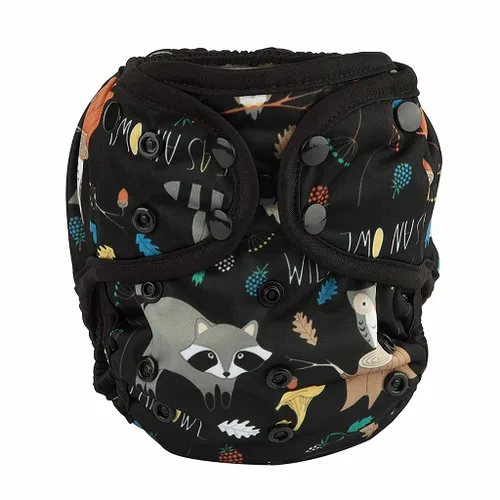 Miniatura 8 de Funda de pañal de tela de talla única con refuerzo doble (dinosaurio bebé), talla única
