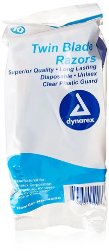 Dynarex DynaCare - Maquinilla de afeitar unisex desechable con dos cuchillas que proporciona un afeitado suave y cerrado, ideal para usar antes de