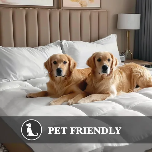 Miniatura 7 de Hotel Grand Cubrecolchón Pillow Top Tamaño Individual - Protector de Colchón Impermeable Acolchado Ajustable Funda de Colchoneta con Bolsillo