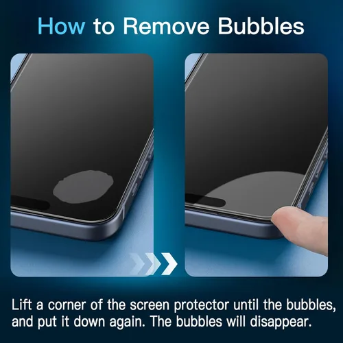 Miniatura 2 de JETech - Protector de pantalla para iPhone 15 de 6.1 pulgadas, película de vidrio templado con herramienta de fácil instalación, compatible