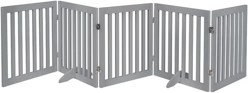 Miniatura 35 de unipaws Puerta para mascotas de pie libre de 24 pulgadas de alto para perros y gatos, puertas de madera para puerta, escaleras, valla plegable