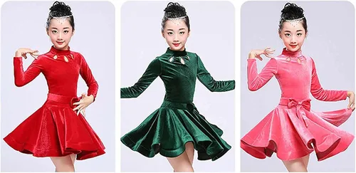 Miniatura 5 de Vestido de baile latino para niña, disfraz de baile, salsa, concurso de tango, ropa de baile, escenario, ropa de actuación, 2,160