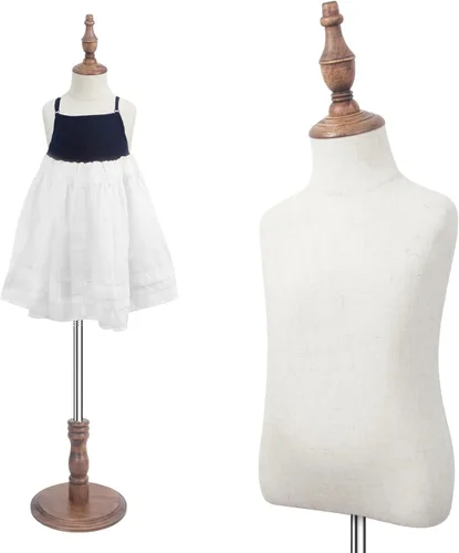 Miniatura 8 de Maniquí para Vestir de Niño, Forma de Cuerpo para Muñecos, Formas de Busto para Muñecos para Niños, Maniki para Niño Pequeño Niña, 8-9 Años, Marrón