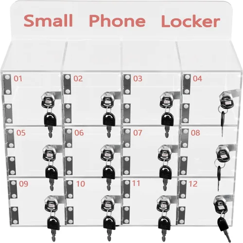 Miniatura 5 de Armario de almacenamiento para teléfono celular, armario transparente montado en la pared, gabinete de almacenamiento para teléfono celular, soporte