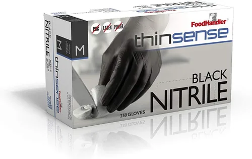 Miniatura 12 de FoodHandler 103-TS12-BLK FoodHandler thinsense nitrilo SM negro (paquete de 1000)