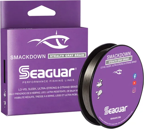 Miniatura 8 de Seaguar Smackdown - Línea de pesca trenzada de baja visibilidad, color gris sigilo, varios tamaños