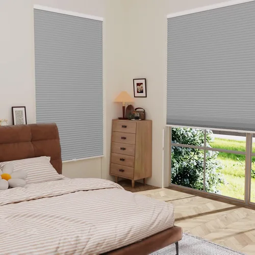 Miniatura 5 de MYshade Persianas celulares opacas sin cordones, con diseño de panal para ventanas de interior, persianas de oscurecimiento de habitación, para casa
