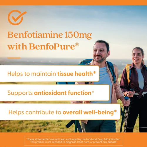 Miniatura 7 de Doctor's Best Benfotiamine 150 con BenfoPure, ayuda a mantener el metabolismo de la glucosa, sin OGM, vegano, sin gluten, sin soja, 150 mg, 360