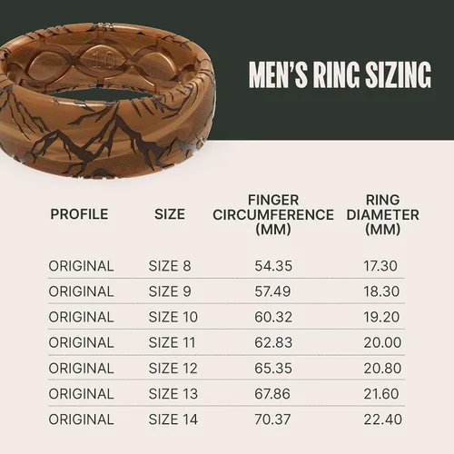 Miniatura 5 de Groove Life 3D Etched Silicone Ring Breathable Rubber Wedding Rings for Men, Lifetime Coverage, Unique Design, Comfort Fit Ring
