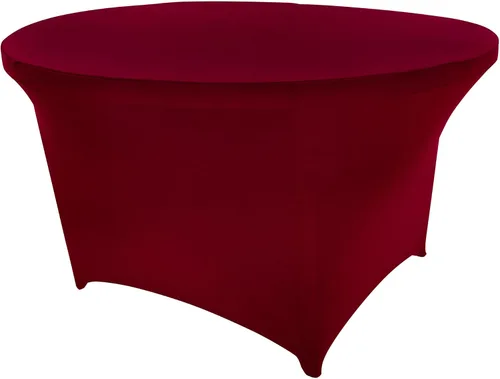 Miniatura 77 de Mantel de cóctel de elastano redondo de 24 pulgadas x 30 pulgadas de alto, color negro