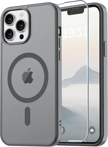 Miniatura 10 de vnnink para iPhone 12 y iPhone 12 Pro, funda de teléfono celular translúcida con protección contra caídas de grado militar, mate magnética