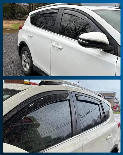 Miniatura 5 de Deflectores de lluvia inastillables en canal para Toyota RAV4 2013-2018, deflectores de ventana con clip, viseras de ventilación, protectores