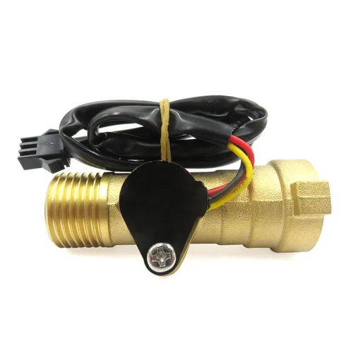 Miniatura 10 de Sensor de flujo de agua de rosca macho G1/2 pulgadas, interruptor de latón, efecto Hall, medidor de flujo líquido, contador BSP con sensor