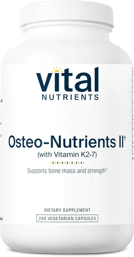 Vital Nutrients Osteo-Nutrients II - Vitamina K2 + D3, calcio, boro y magnesio para la fuerza ósea* - Apoyo cardíaco saludable - Suplemento