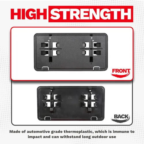 Miniatura 5 de ECOTRIC Soporte para placa de licencia delantera compatible con Ford F-150 F150 2015-2017 Reemplazo para FL3Z-17A385-B FO1068166 FO1068165